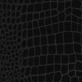 Crocodile  Wallpaper - Noir Flock - by Graham & Brown