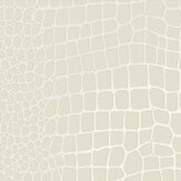Crocodile  Wallpaper - Blanc Flock - by Graham & Brown