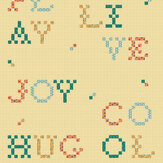 Wordplay Wallpaper - Buttercream - by Coordonne