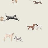 Papier peint Doggy Daycare  - Blanc cassé - Sophie Allport. Cliquez pour en savoir plus et lire la description.