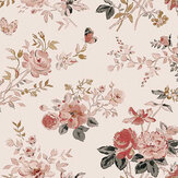 Papier peint Vintage Rose  - Rose craie - Sophie Allport. Cliquez pour en savoir plus et lire la description.