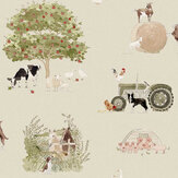 Papier peint Farm Friends  - Sauge de Hambleton - Sophie Allport. Cliquez pour en savoir plus et lire la description.