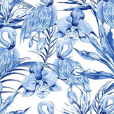 Paradise Flamingo Large Mural - Cobalt - by Origin Murals