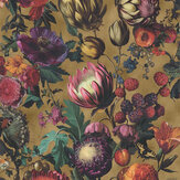 Flourish Wallpaper - Sepia Multi - by Eijffinger