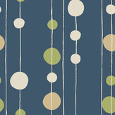 Cascade  Wallpaper - Washed Denim - by Mini Moderns