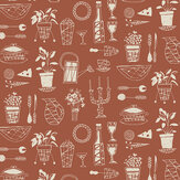 Garden Party  Wallpaper - Pantile - by Mini Moderns