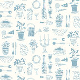 Garden Party  Wallpaper - Chalkhill Blue - by Mini Moderns