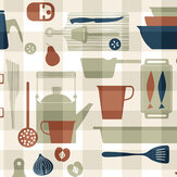 Kitchenalia  Wallpaper - British Lichen - by Mini Moderns