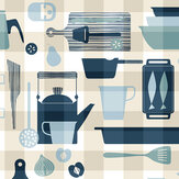 Kitchenalia  Wallpaper - High Tide - by Mini Moderns