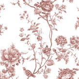 Floral Vine Wallpaper - Russet - by Martha Stewart