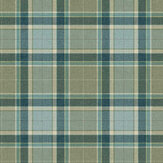 Stirling Wallpaper - Sage / Blue - by Carl Robinson