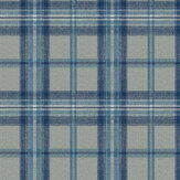 Berwick Wallpaper - Grey / Blue - by Carl Robinson