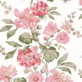 Romilly Wallpaper - Pink - by Laura Ashley