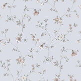 Leonie Trail Wallpaper - Chalk Blue - by Laura Ashley