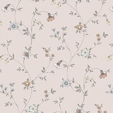 Leonie Trail Wallpaper - Linen - by Laura Ashley