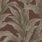 Palm Print Wallpaper - Red - by Next