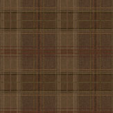 Shetland Plaid Wallpaper - Espresso - by Mulberry Home