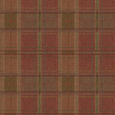 Shetland Plaid Wallpaper - Russet - by Mulberry Home
