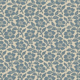 Martock Sprig Wallpaper - Blue - by Mulberry Home