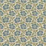 Martock Sprig Wallpaper - Teal / Green - by Mulberry Home
