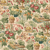 Mulberry Garden Wallpaper - Red / Green - by Mulberry Home