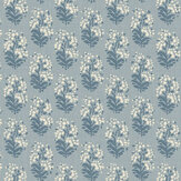Heirloom Sprig Wallpaper - Denim - by Mulberry Home