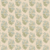 Heirloom Sprig Wallpaper - Aqua / Green - by Mulberry Home