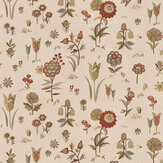 Firle Meadow Wallpaper - Russet - by Mulberry Home