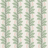 Daisy Stripe Wallpaper - Soft Green - by Belmont House. Click for more details and a description.