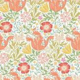 Honeysuckle & Tulip Wallpaper - Citrus Mix - by Hoopla Walls. Click for more details and a description.