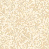 Thistle Damask Wallpaper - Soft Gold - by Hoopla Walls