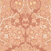 Blackthorn Damask Wallpaper - Terracotta - by Hoopla Walls. Click for more details and a description.