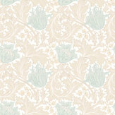 Tulip Trail Wallpaper - Duck Egg - by Hoopla Walls