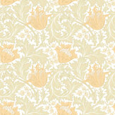 Tulip Trail Wallpaper - Soft Gold - by Hoopla Walls