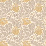 Tulip Trail Wallpaper - Ochre - by Hoopla Walls