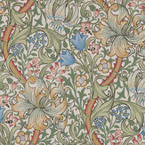 Golden Lily Wallpaper - Artichoke - by Morris. Click for more details and a description.