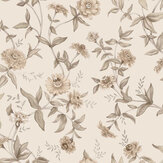 Zinnia Wallpaper - Light Clay - by Boråstapeter