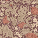 Blomdansen Wallpaper - Burgundy - by Boråstapeter