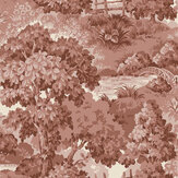 Alnarp Wallpaper - Burgundy - by Boråstapeter
