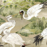 Les Oiseaux Du Lac Wallpaper - Bone - by Sidney Paul & Co. Click for more details and a description.