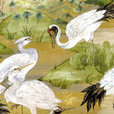 Les Oiseaux Du Lac Wallpaper - Gold - by Sidney Paul & Co