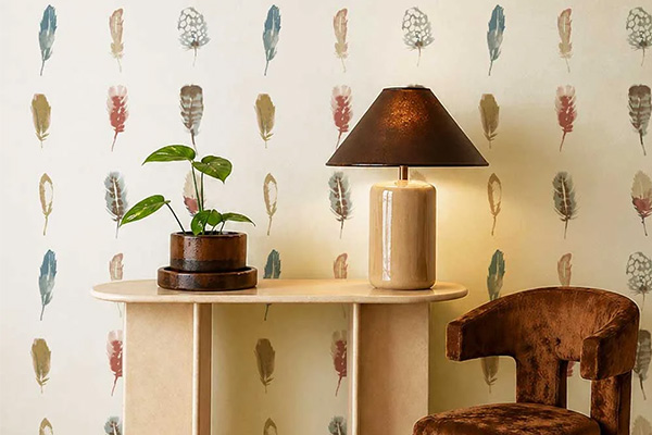 Limosa Wallpaper - Rosewood / Julip / Pacific - by Harlequin