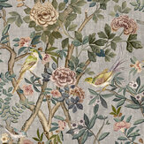 Jardiniere Wallpaper - Antique Silver - by Sidney Paul & Co