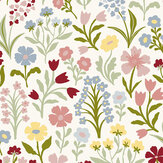 Pretty Meadow Wallpaper - Natural / Multicolor - by Arthouse