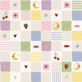 Cherry Chequer Wallpaper - Multi-coloured - by Arthouse