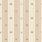 Sweetheart Stripe Wallpaper - Beige / Blush Pink - by Arthouse