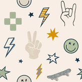 Rockstar Wallpaper - Multi-coloured - by Arthouse