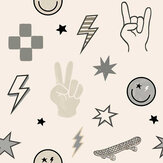 Rockstar Wallpaper - Mono - by Arthouse