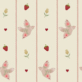 Summer Festival Stripe Wallpaper - Pink / Cream - by Arthouse