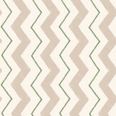 Blitzen Stripe Wallpaper - Beige / Olive Green - by Arthouse